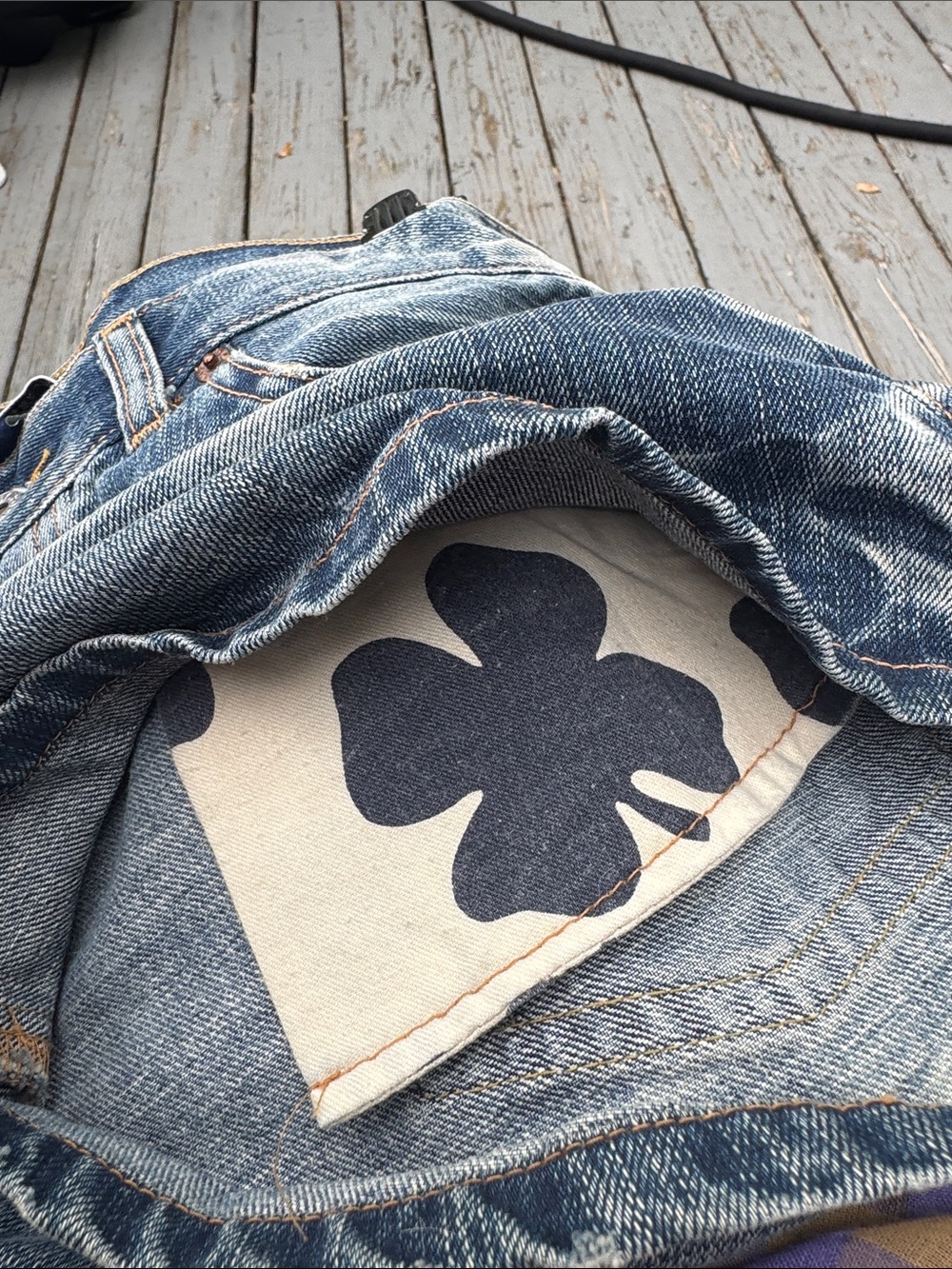 Lucky Brand Washed Blue Distressed Denim Cutoff Shorts - Picture 9 of 10